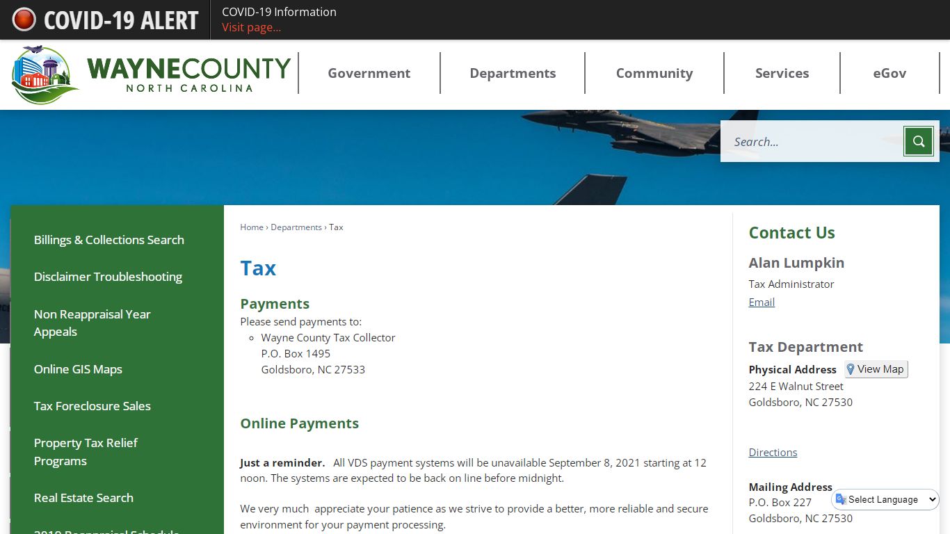 Tax | Wayne County, NC