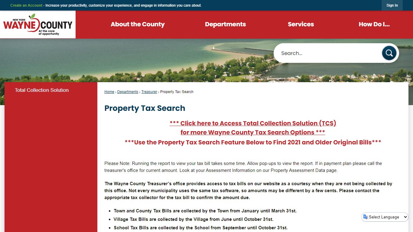 Property Tax Search | Wayne County, NY